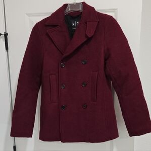 Armani Exchange Deep Red Peacoat